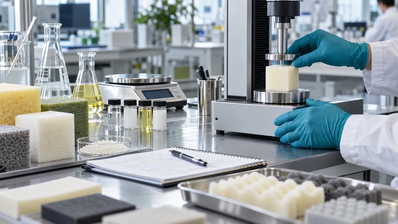 Polyurethane R&D material testing